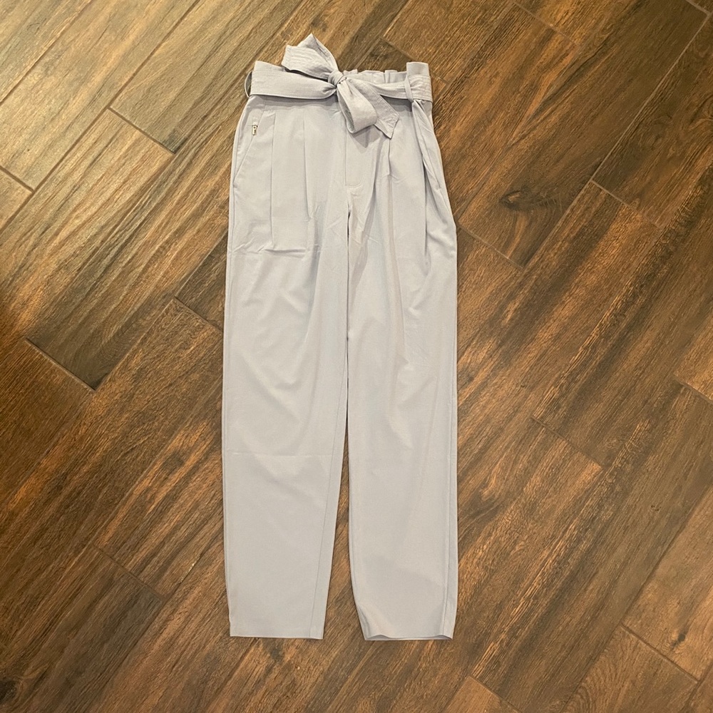 Athleta Light Blue Paperbag Waist Pants